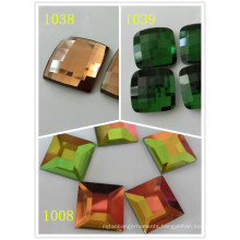 Factory Wholesale Clear Square Glass Cabochon
